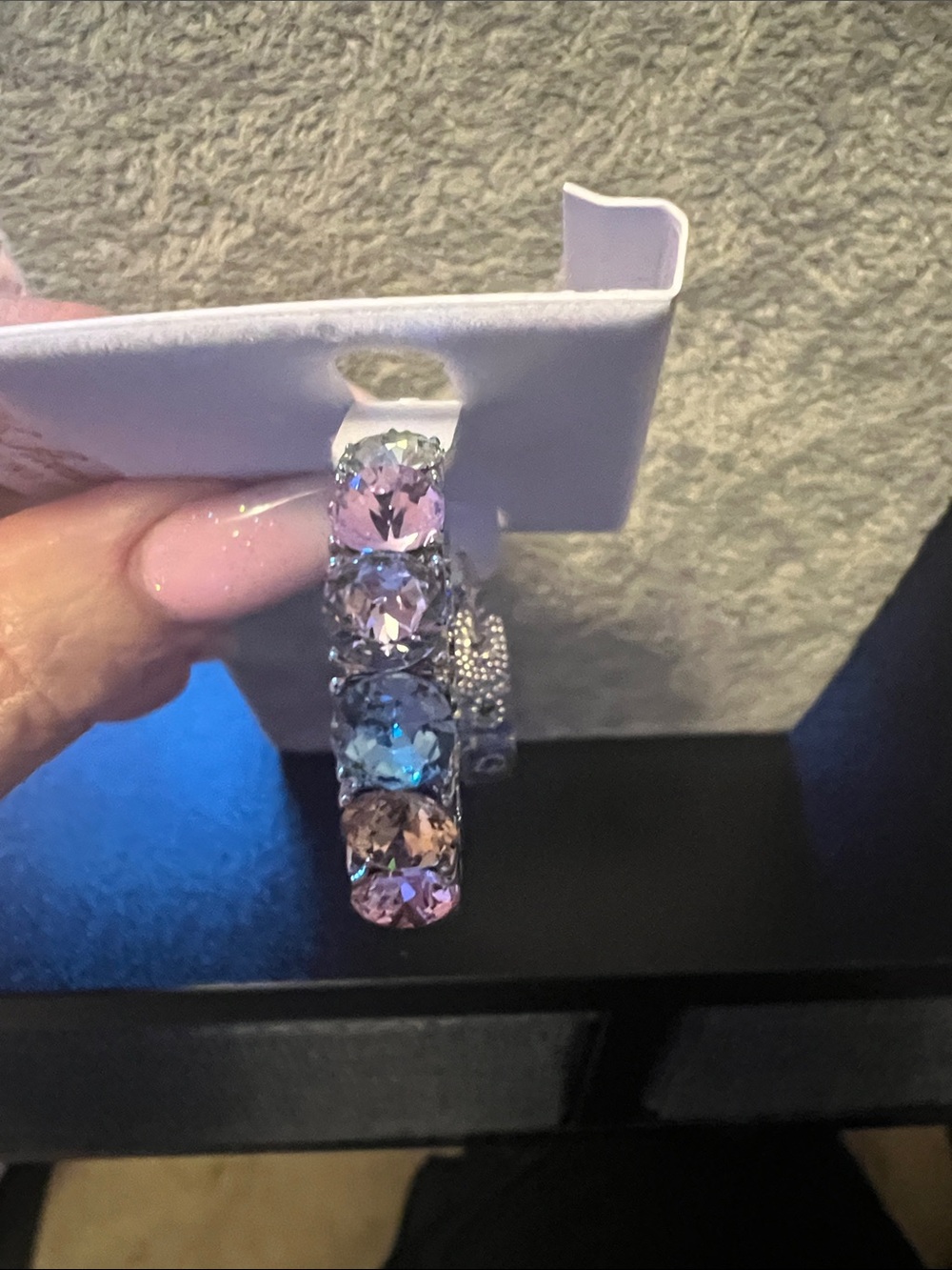 Sparkling Multi-Color Crystal Hoop Earrings